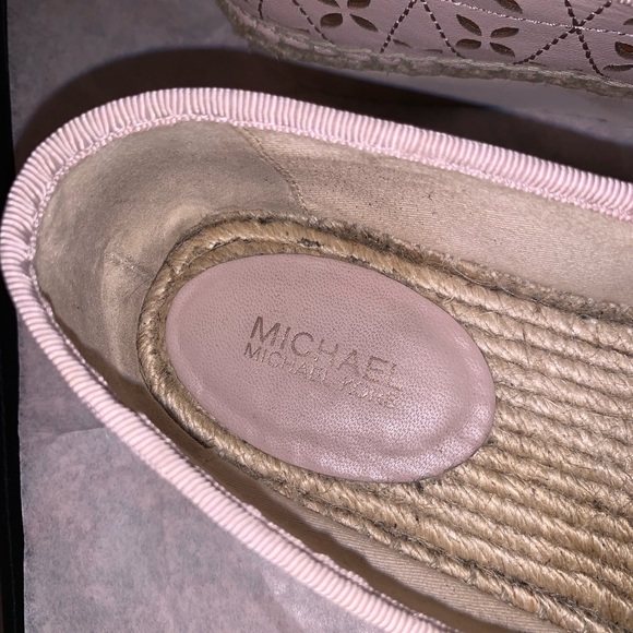 Michael Kors Leather and Canvas Loafers - Pink - Size 7 - Picture 3 of 8